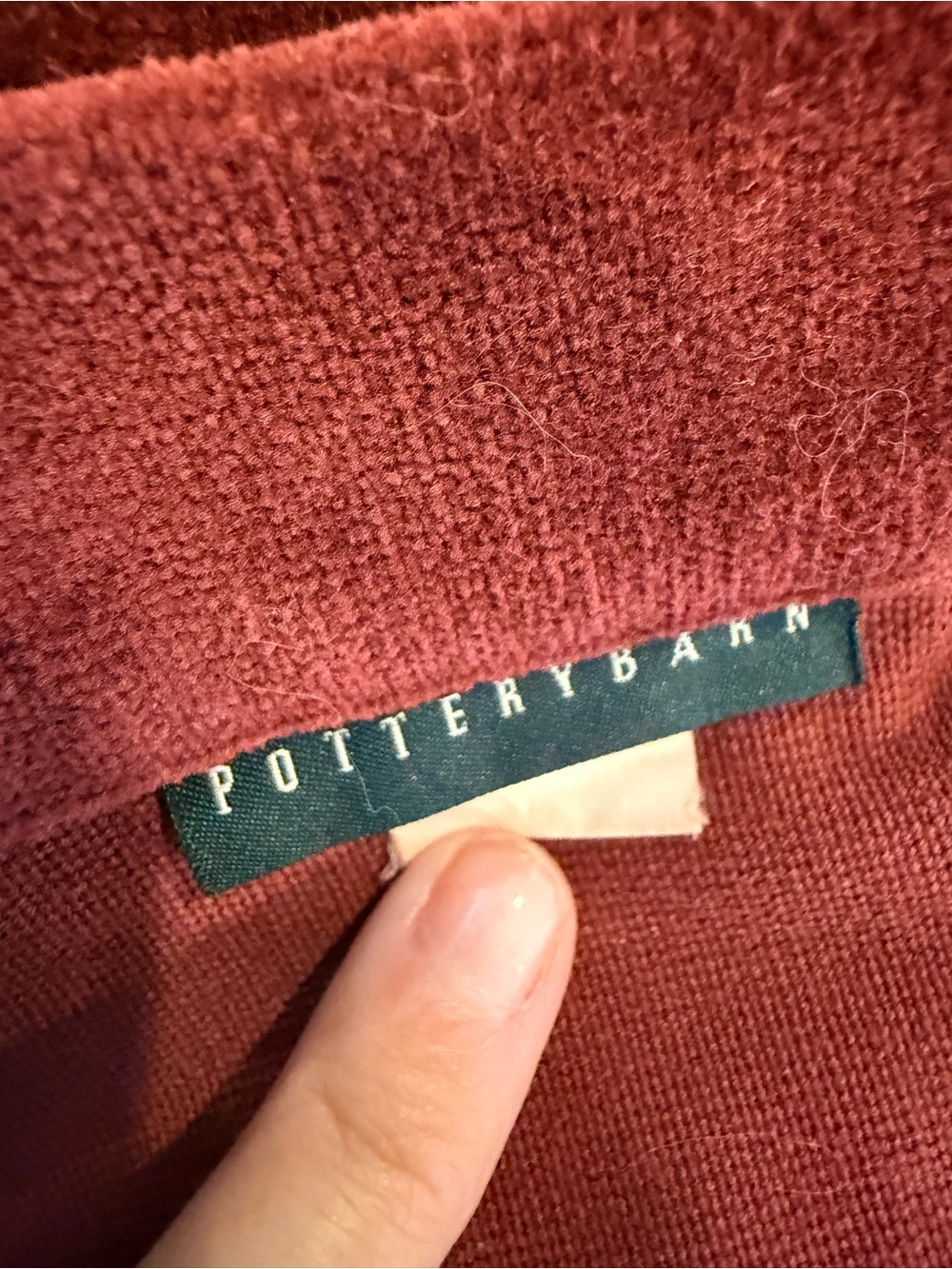 Vintage Pottery Barn Velvet Drapes in Burgundy